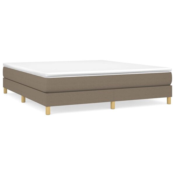vidaXL Estructura de cama con somier tela gris taupe 160x200 cm