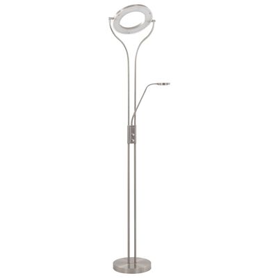 vidaXL Lámpara de pie regulable plateado 18 W 180 cm