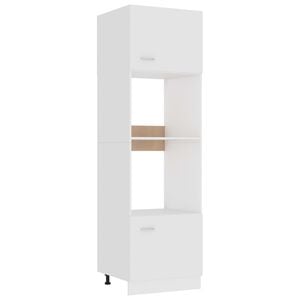 vidaXL Mueble para microondas "Lyon" blanco 60x57x207 cm madera de ingenier&iacute;a