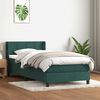 vidaXL Cama box spring con colch&oacute;n terciopelo verde oscuro 80x220 cm