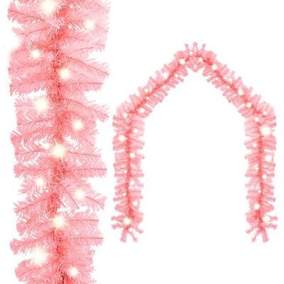 vidaXL Guirnalda de Navidad con luces LED rosa 10 m