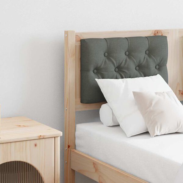 vidaXL Cabecero Otro Negro y gris oscuro 135 cm Madera maciza de pino