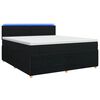 vidaXL Cama box spring con colch&oacute;n Negro 180 x 200 cm Tela