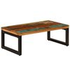 vidaXL Mesa de centro de madera maciza reciclada y acero 100x50x35 cm