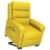 vidaXL Sill&oacute;n de masaje elevable de tela amarillo claro