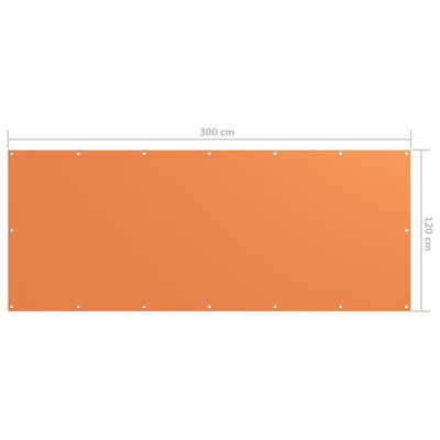 vidaXL Toldo para balcón tela oxford naranja 120x300 cm
