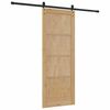 vidaXL Puerta Corredera Marrón 78 x 202 cm Madera de pino macizo