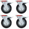 vidaXL Ruedas giratorias con frenos dobles 4 unidades 200 mm