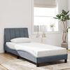vidaXL Estructura de cama sin colchón Hanko terciopelo gris oscuro 80x200 cm
