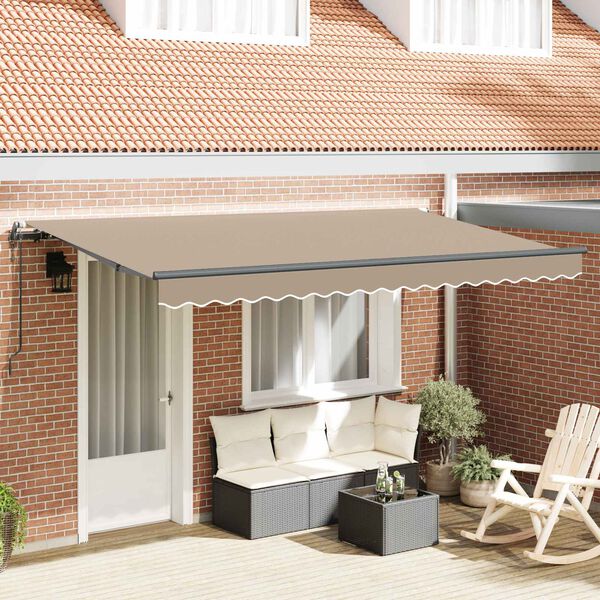 vidaXL Toldo Retr&aacute;ctil Beige 400 x 200 cm tela