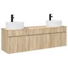 vidaXL Juego de Muebles de Ba&ntilde;o 3 uds. Roble Sonoma 49 x 44,5 x 65 cm