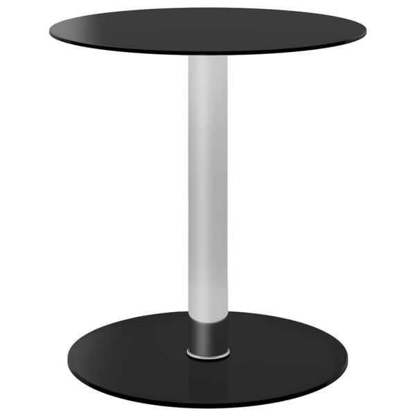 vidaXL Mesa de centro de vidrio templado negro 40 cm