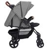 vidaXL Carrito de beb&eacute;s 3 en 1 de acero gris claro