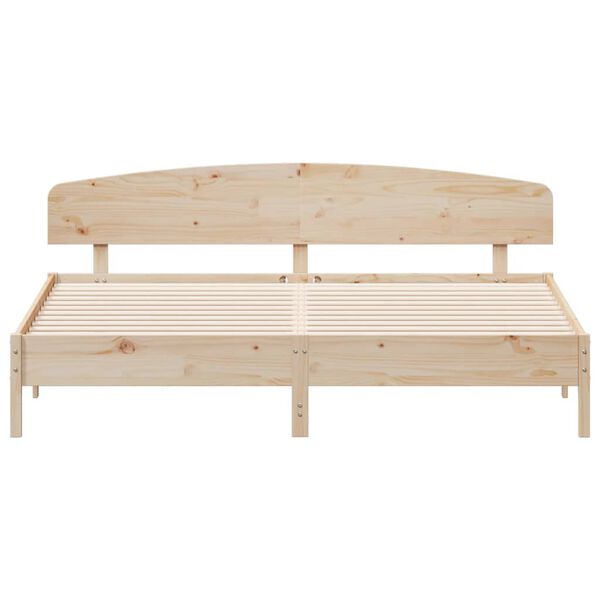vidaXL Estructura de cama sin colch&oacute;n madera maciza de pino 180x200 cm