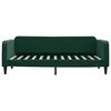 vidaXL Sof&aacute; cama sin colch&oacute;n terciopelo verde oscuro 100x200 cm