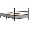 vidaXL Estructura cama madera ingenier&iacute;a metal gris Sonoma 90x190 cm