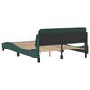vidaXL Estructura de cama Dover terciopelo verde oscuro 140x200 cm