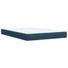 vidaXL Cama box spring con colch&oacute;n terciopelo azul 140x200 cm