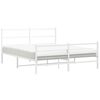 vidaXL Estructura cama sin colchón con estribo metal blanco 150x200 cm