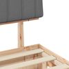 vidaXL Estructura de Cama con Cabecera Tapizada Gris Claro