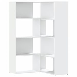 vidaXL Estanter&iacute;a de esquina 4 niveles madera blanco 85x85x140 cm