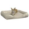 vidaXL Cama para perros de cuero sint&eacute;tico beige 120x100x27 cm