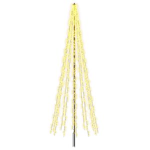 vidaXL &Aacute;rbol de Navidad LED EKENAS 385 cm 2460 LED Blanco C&aacute;lido Acero