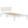 vidaXL Cama con estantería sin colchón madera maciza blanca 120x200 cm