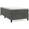 vidaXL Estructura de cama con somier terciopelo gris oscuro 80x200 cm