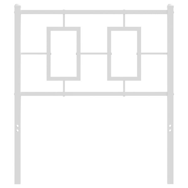 vidaXL Cabecero de repuesto de metal blanco 80 cm