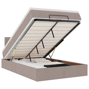 vidaXL Estructura de cama otomana colch&oacute;n tela topo 120x190 cm