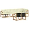vidaXL Conjunto de sof&aacute;s de exterior 8 uds. Blanco y Crema