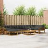 vidaXL Conjunto de sof&aacute;s de exterior 8 pcs Natural y Antracita