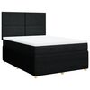 vidaXL Cama box spring con colch&oacute;n tela negro 140x190 cm