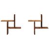 vidaXL Estantes de pared 2 uds madera ingenier&iacute;a envejecida 38x12x38cm