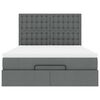 vidaXL Estructura cama otomana colch&oacute;n tela gris oscuro 140x190cm