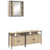 vidaXL Juego de muebles de ba&ntilde;o 3 uds. Marr&oacute;n 80 x 30 x 60 cm
