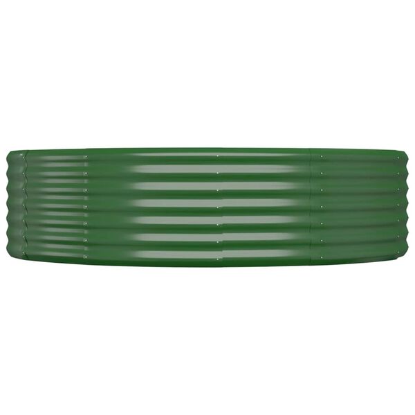 vidaXL Jardinera arriate acero galvanizado verde 214x140x36 cm