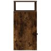 vidaXL Mesilla de noche con caj&oacute;n roble ahumado 25x31x66 cm