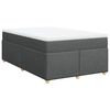 vidaXL Cama box spring con colch&oacute;n tela gris oscuro 120x200 cm