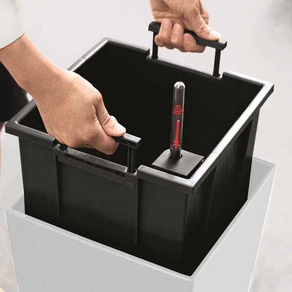 LECHUZA Macetero Cubico 40 ALL-IN-ONE blanco brillante