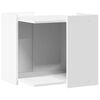 vidaXL Mueble arenero para gatos madera ingenier&iacute;a blanco 53x53x51 cm