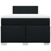 vidaXL Cama box spring con colch&oacute;n tela negro 120x200 cm