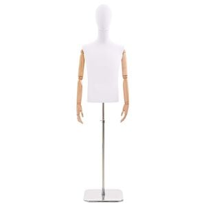 vidaXL Maniqu&iacute; ajustable de 170-218 cm con base Masculino PP Blanco