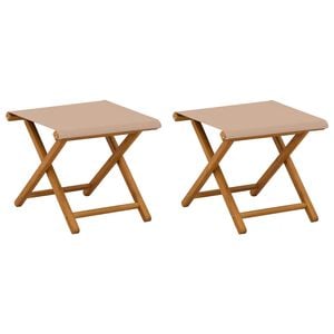 vidaXL Silla de terraza 2 uds. Madera de Eucalipto Maciza Topo