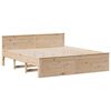 vidaXL Cama sin colch&oacute;n con cabecero madera maciza de pino 200x200 cm