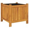 vidaXL Jardinera con forro madera maciza de acacia 42x42x40 cm