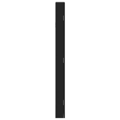 vidaXL Espejo con joyero de pared negro 30x8,5x106 cm
