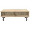 vidaXL Mesa Lateral con Ruedas Roble Sonoma 90 x 50 x 30 cm