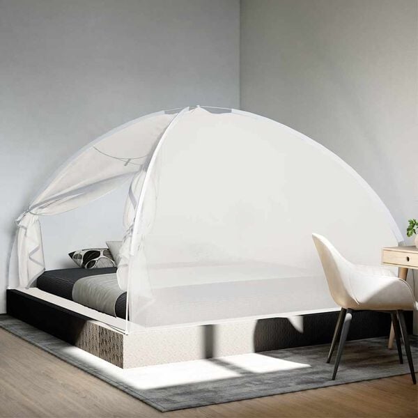 vidaXL Mosquitera con puertas Mongolia 220 malla blanco 200x200x135 cm